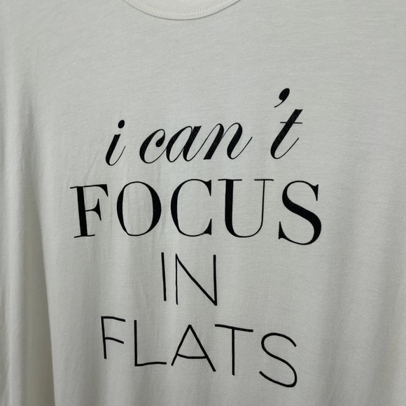 Loyal Army “I Can’t Focus In Flats” Ivory White Tank Top NWT Size M - Picture 2 of 3